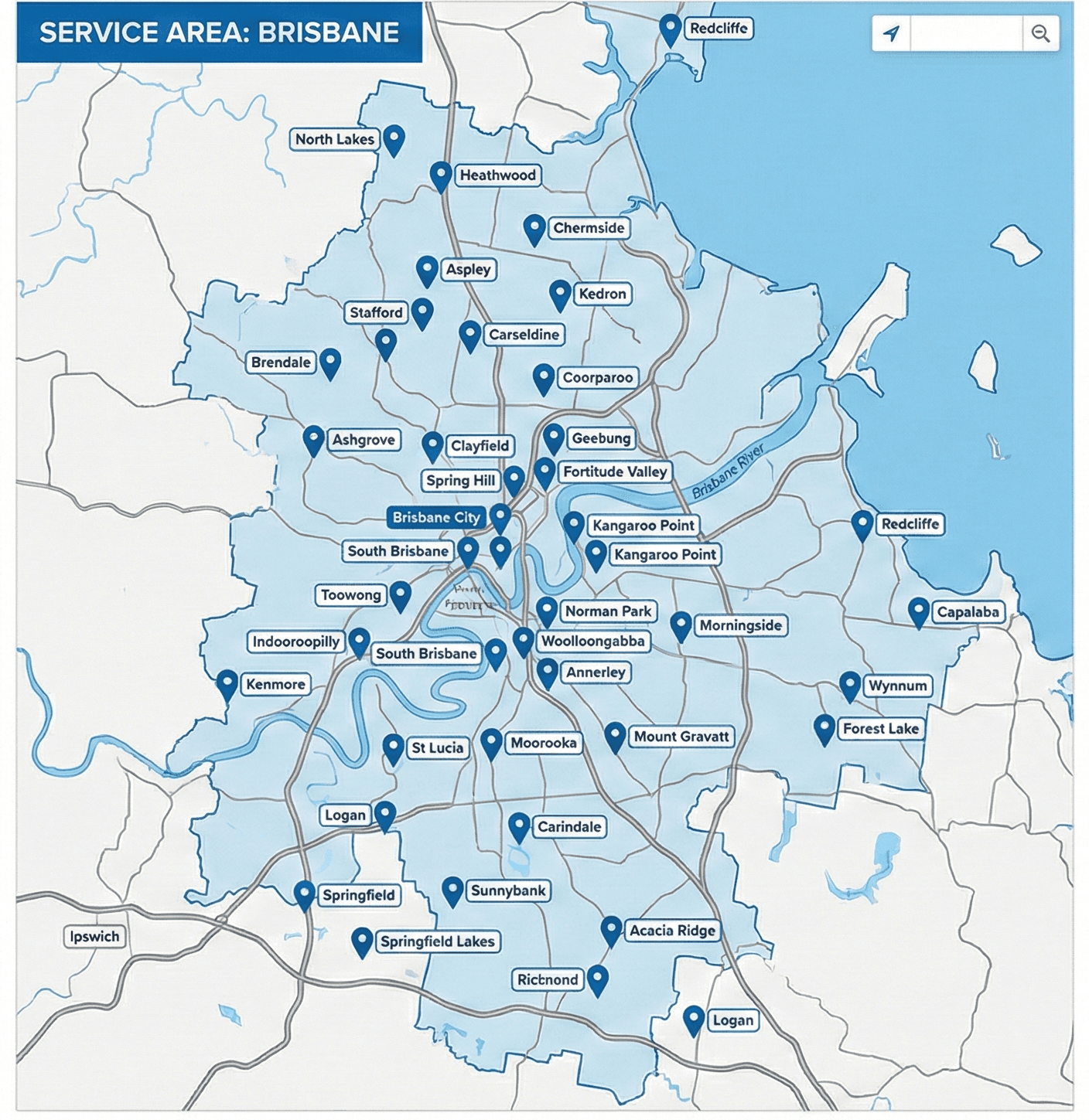 Brisbane Service Areas